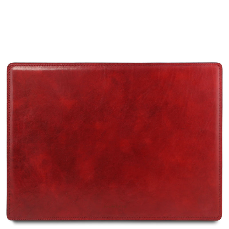 Tuscany Leather Office leather accessories Röd Set Med Skrivbordsunderlägg Musmatta och Skål