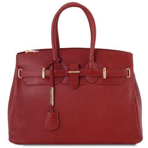 TL Bag - Läderhandväska med Guldspännen - NewBag4you