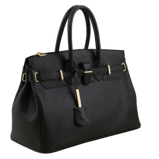 Tuscany Leather Women TL Bag - Läderhandväska med Guldspännen
